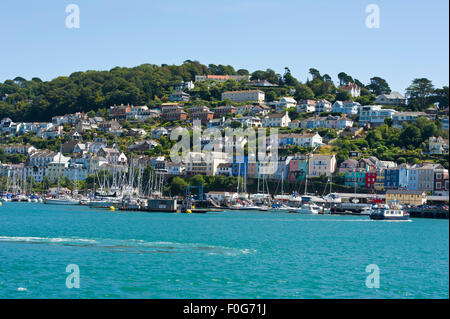 Bunte Häuser am Kingswear von Dartmouth Stockfoto