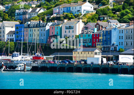 Bunte Häuser am Kingswear von Dartmouth Stockfoto