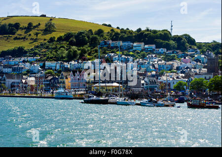 Bunte Häuser am Kingswear von Dartmouth Stockfoto