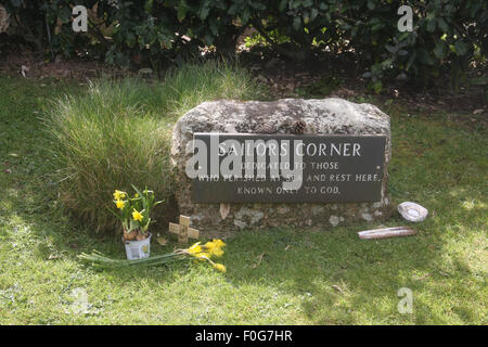 Beachten Sie in kirchlichen Friedhof Stockfoto