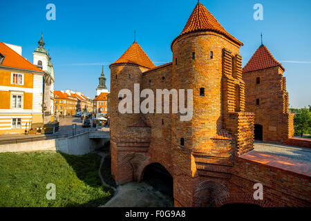 Barbican Festung in Warschau Stockfoto