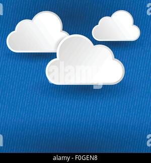 abstrakter blauer Himmel-Wolken-Hintergrund-Vektor-illustration Stock Vektor
