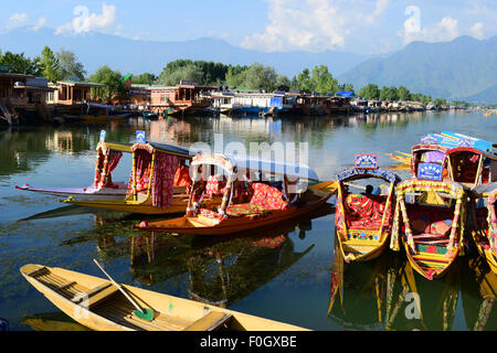 Schönen Kashmir Dal Lake Shikara Boote Srinagar Jammu und Kaschmir Indien Stockfoto