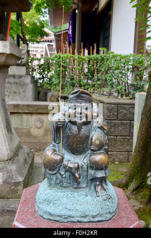 Ebisu Statue Gott der Fischer oder Händler ist die sieben Götter des Glücks, gemeinhin in englischer Sprache als die Sieben Glücksgötter Stockfoto