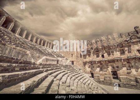 Amphitheater von Aspendos Stockfoto