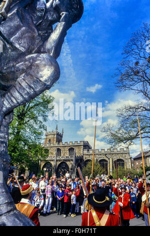 Oliver Cromwell's 400-jähriges Jubiläum feiern in Huntingdon. Cambridgeshire. UK. Ca. 1999 Stockfoto