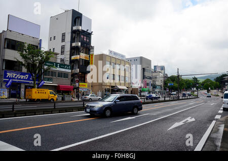 Befahrenen Straße am Nara Stadt am 9. Juli 2015 in Nara, Japan Stockfoto