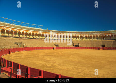 Stierkampfarena Plaza de Toros in Sevilla, Spanien Stockfoto