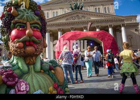 Moskau, Russland. 15. August 2015. Die "Moskauer Sommer. Moskau-Jam-Festival "Veranstaltung am zentralen Moskauer Straße in der Nähe des Kreml, Russland Credit: Nikolay Vinokurov/Alamy Live News Stockfoto