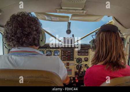kleines Flugzeug-Cockpit-Wasserflugzeug Stockfoto