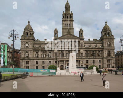 CITY CHAMBERS, GLASGOW, SCHOTTLAND, CA. JUNI 2014. Stockfoto