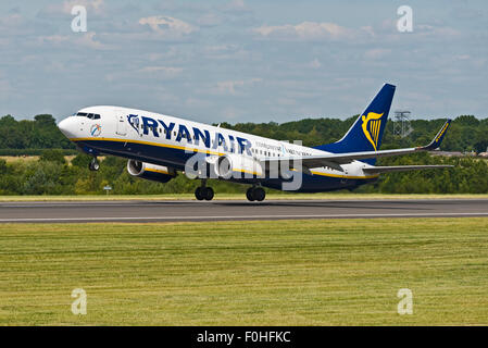 Boeing 737NG (EI-EKN) – Ryanair Flughafen Manchester England uk Abreise Stockfoto