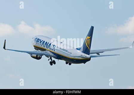 Boeing 737NG EI-EKN Ryanair Flughafen Manchester England uk Abreise Stockfoto