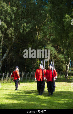 Königinnen-regiment englischen Soldaten setzen auf einem Display in Cannock Chase Visitor Centre UK Stockfoto