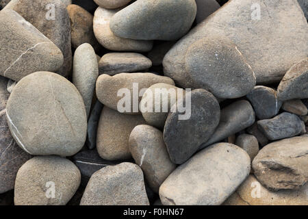 Nahaufnahme des ovalen Steinen. Stockfoto