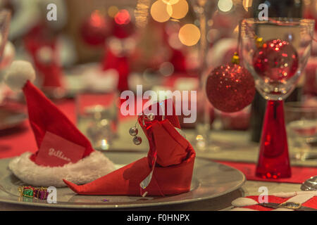 Weihnachten Tischdekoration Stockfoto