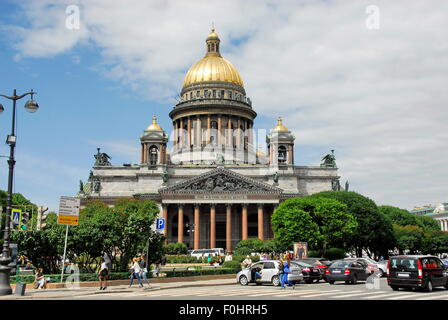 St. Isaaks Kathedrale oder Isaakievskiy Sobor in Sankt Petersburg ist die größte russisch-orthodoxe Kathedrale in der Stadt Stockfoto