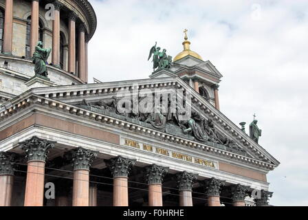 St. Isaaks Kathedrale oder Isaakievskiy Sobor in Sankt Petersburg ist die größte russisch-orthodoxe Kathedrale in der Stadt. Stockfoto