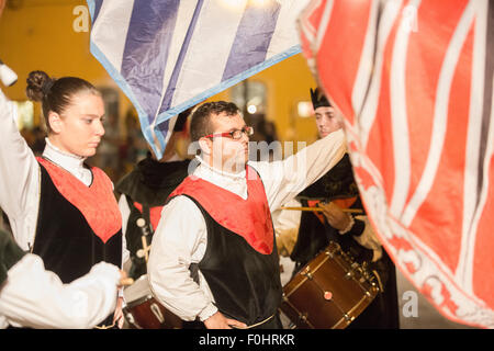 "Zurlo della Bandiera" eine traditionelle Fahnenschwingen-Wettbewerb Stockfoto