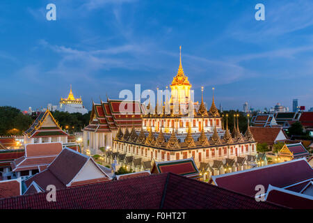 Loha Prasat am Wat Ratchanadda in Bangkok, Thailand Stockfoto