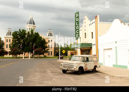 Die Innenstadt von Marfa, West-Texas. Stockfoto