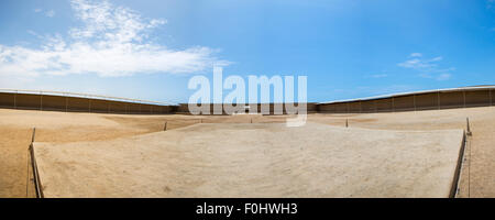 Überreste der archäologische Stadt Chan Chan in Trujillo. Peru. Die Stadt war früher die Hauptstadt des Königreiches Chimu. Stockfoto