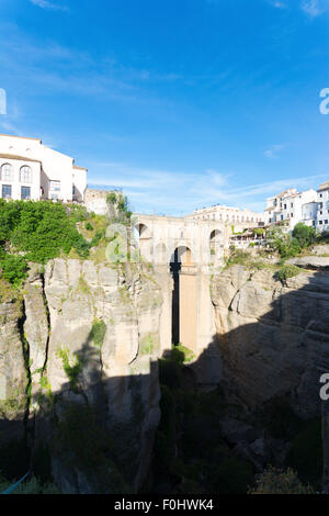 Puente Nuevo Brücke über El Tajo in Ronda in Andalusien, Spanien Stockfoto