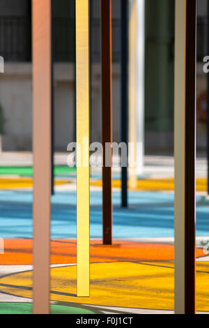 Ausstellung von Daniel Burren im Grand Palais in Paris im Jahr 2012 Stockfoto