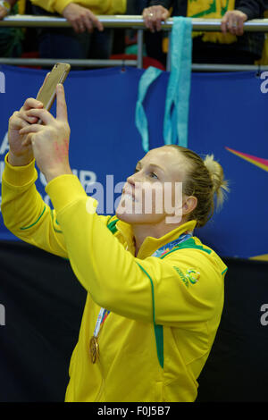 Sydney, Australien. 16. August 2015. Australien gewann die Netball Weltmeisterschaft wieder nach einem knappen Sieg gegen Neuseeland Stockfoto