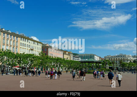 Saint-Nicolas Platz, Bastia, Haute-Corse, North Coast, Korsika, Frankreich Stockfoto