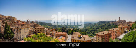 Panorama über Umbrien von der Spitze von Perugia, Italien Stockfoto