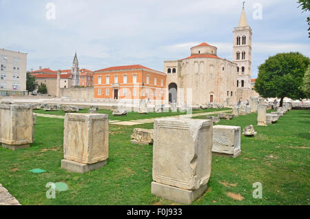 Alte byzantinische Architektur in Zadar, Kroatien Stockfoto