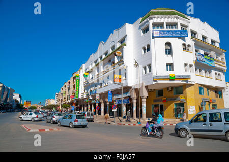 Avenue Mohammed V, El Jadida, Atlantik-Küste, Marokko, Nordafrika Stockfoto