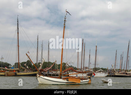 Maritime Stimmung auf dem IJsselmeer, in der historischen Stadt Enkhuizen in Nord-Holland, Niederlande. Stockfoto