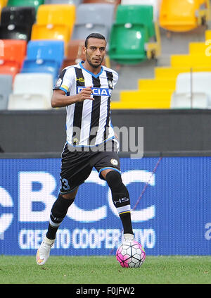 Udine, Italien. 16. August 2015. der Udinese Verteidiger Mohammed Ali Adnan während der italienischen TIM Cup 2015/16-Fußballspiel zwischen Udinese und Novara im Friaul-Stadion am 16. August 2015. Foto Simone Ferraro / Alamy Live News Stockfoto