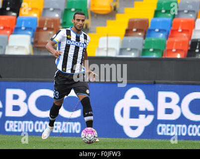 Udine, Italien. 16. August 2015. der Udinese Verteidiger Mohammed Ali Adnan während der italienischen TIM Cup 2015/16-Fußballspiel zwischen Udinese und Novara im Friaul-Stadion am 16. August 2015. Foto Simone Ferraro / Alamy Live News Stockfoto