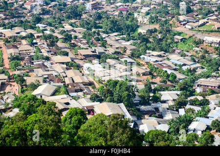 Luftbild von der Stadt von Bamenda, nordwestlich, Kamerun Stockfoto