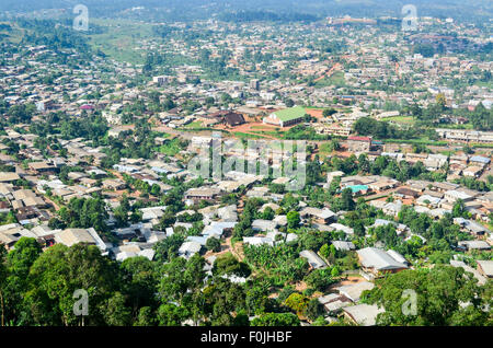 Luftbild von der Stadt von Bamenda, nordwestlich, Kamerun Stockfoto