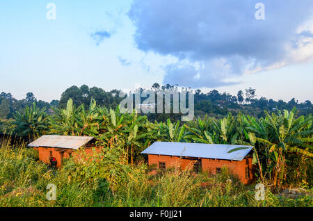 Häuser in ländlichen Kamerun Stockfoto