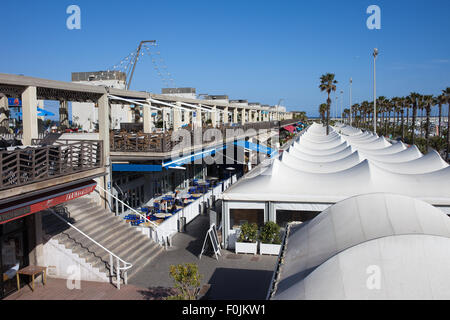 Barcelona, Katalonien, Spanien, Restaurants, Bars und Cafés am Port Olimpic Stockfoto