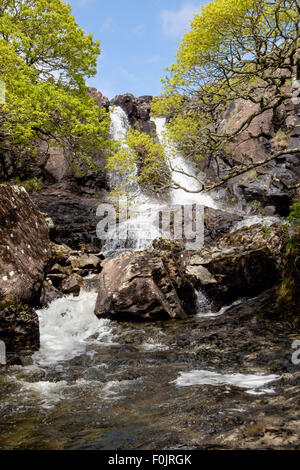 EAS Fors Wasserfall am Fluss Allt ein Eas Fors. Isle of Mull Argyll und Bute Inneren Hebriden Western Isles Schottland UK Großbritannien Stockfoto