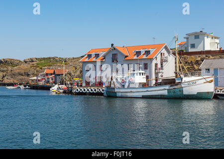 Grungsund, ein altes Fischerdorf an der schwedischen Westküste Stockfoto