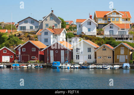 Grungsund Hafen ein altes Fischerdorf an der schwedischen Westküste Stockfoto