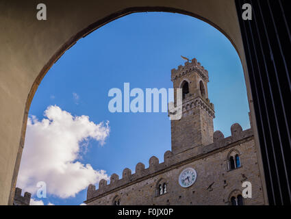 Palazzo dei Priori in Volterra Stockfoto