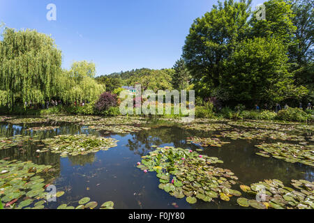 Der Seerosenteich in Giverny, der Garten des französischen impressionistischen Malers Claude Monet, Normandie, Nordfrankreich Stockfoto