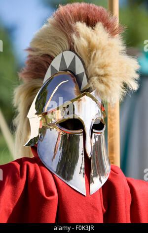 Antiken griechischen Soldaten Helm Stockfoto