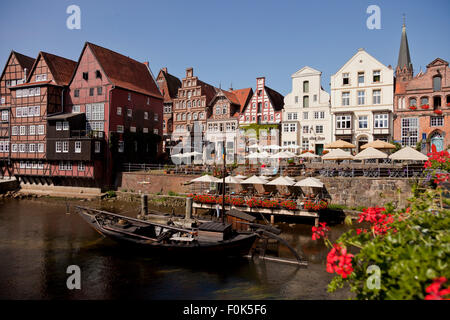 Stint Markt- und Lüneburg alten Hafen, Hansestadt Stadt Lüneburg, Niedersachsen, Deutschland Stockfoto