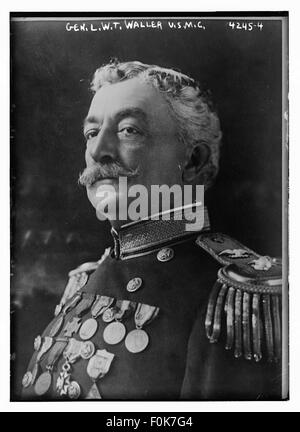 General LWT Waller, ein Offizier des U.S. Marine Corps, bekannt für seinen Militärdienst und seine Führung. Seine Laufbahn umfasst eine bedeutende Beteiligung an militärischen Operationen und Führungsaufgaben während seiner Dienstzeit. Stockfoto