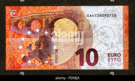 Abbildungen Banknoten, Währung, zehn Euro, Europäische Union, Stockfoto