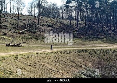 Kurs der alten Bundesstraße A3 auf der Devils Punchbowl Hindhead Surrey Stockfoto